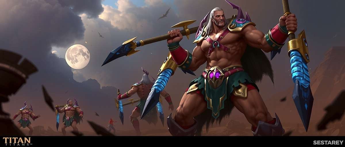 Titan Titans Future Updates Concept art for upcoming Titan Titans features showcasing new mythological characters and game modes