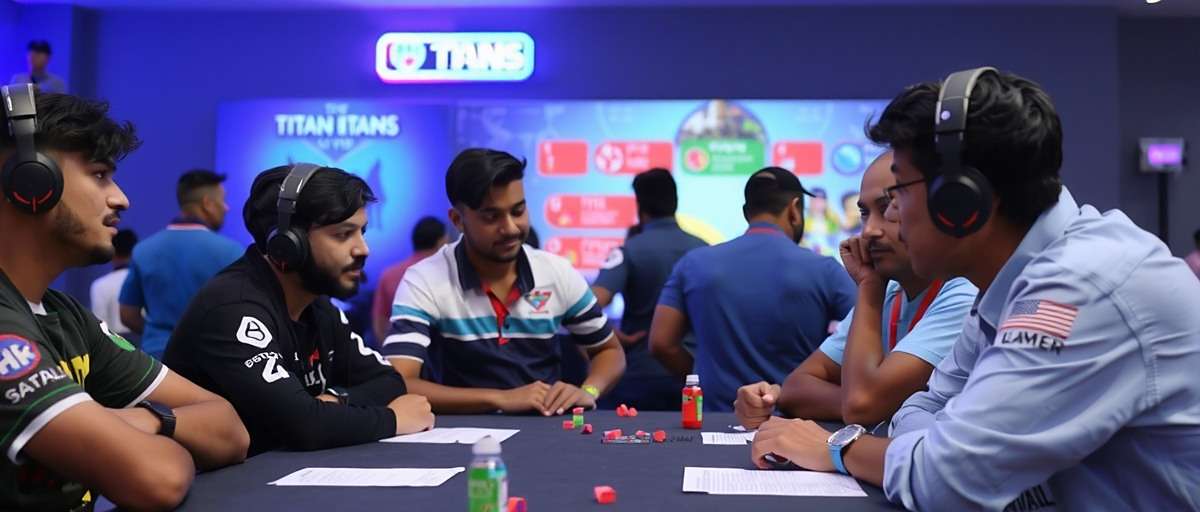 Titan Titans Strategic Gameplay Indian Titan Titans players discussing strategies during a local tournament